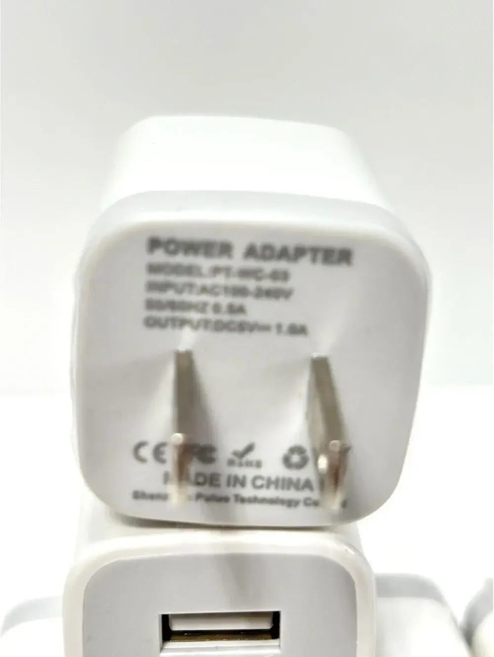 AILKIN USB Wall Charger 5-Pack Fast Charging Block 1-Port Power Adapter White
